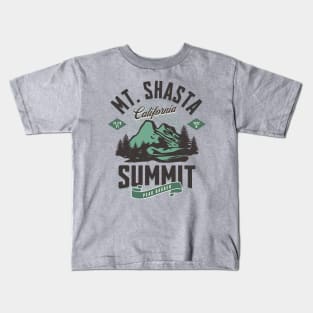 Mt Shasta California Summit Peak Bagger Kids T-Shirt